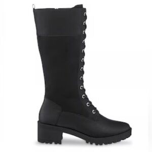 GC Shoes Hanker Combat Lace Up Knee High Boots - Size 8 (NIB)
